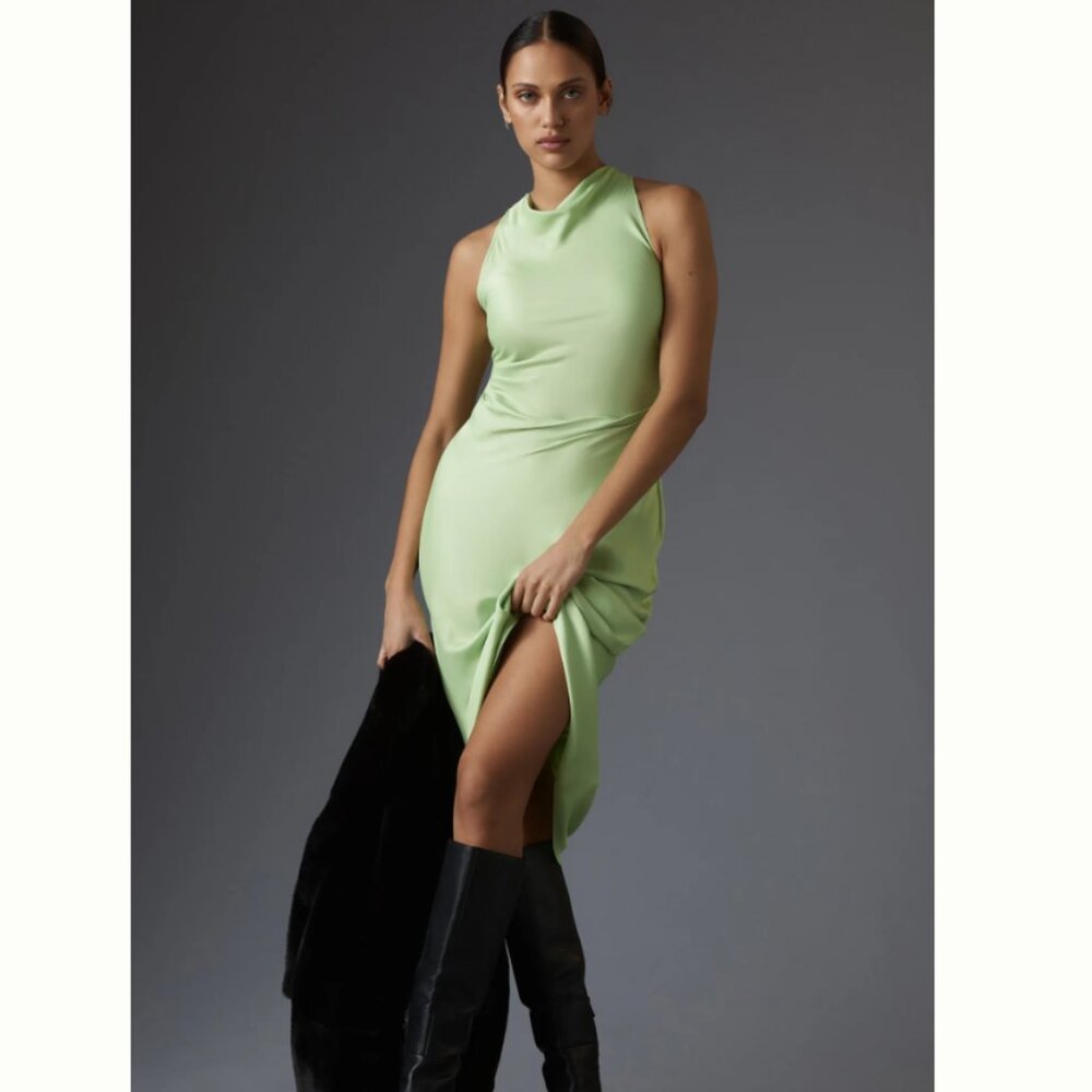 NWT Perla Racerback Metallic Midi Dress